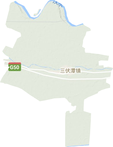 三伏潭镇地形图