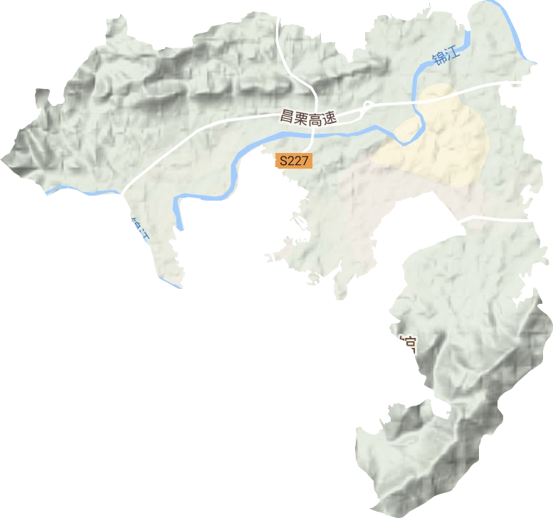 鹅峰乡地形图