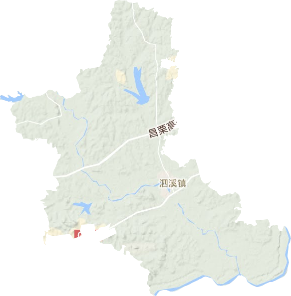 泗溪镇地形图