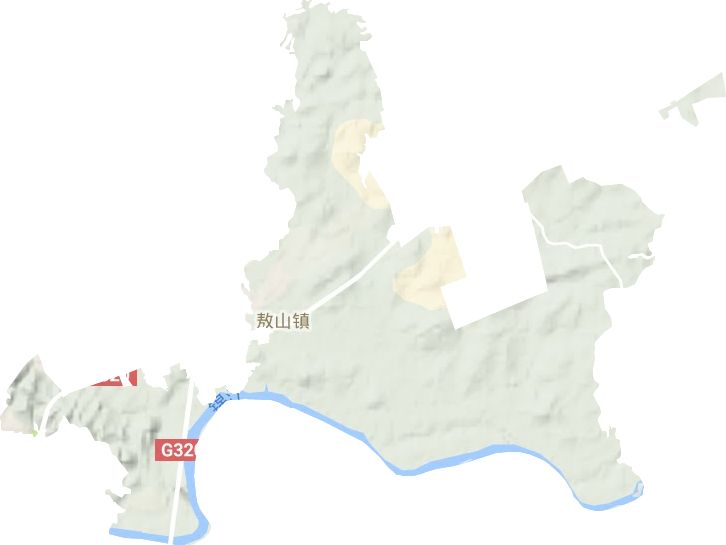 敖山镇地形图