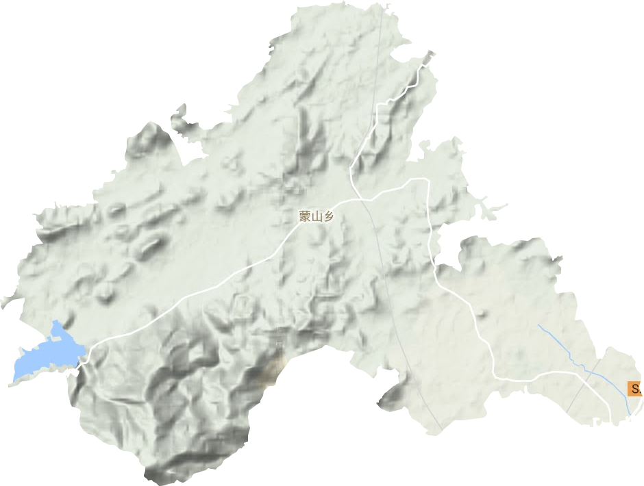 蒙山乡地形图