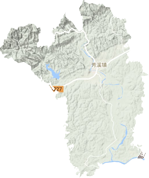 芳溪镇地形图