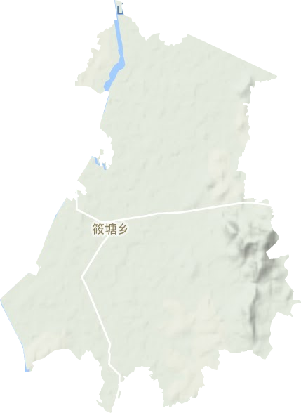 筱塘乡地形图