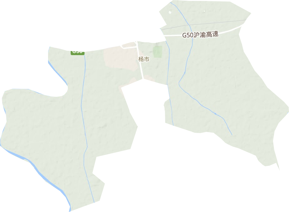 杨市办事处地形图