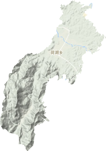 荷湖乡地形图