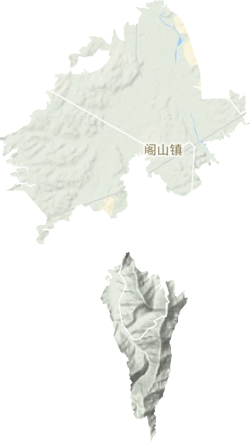 阁山镇地形图