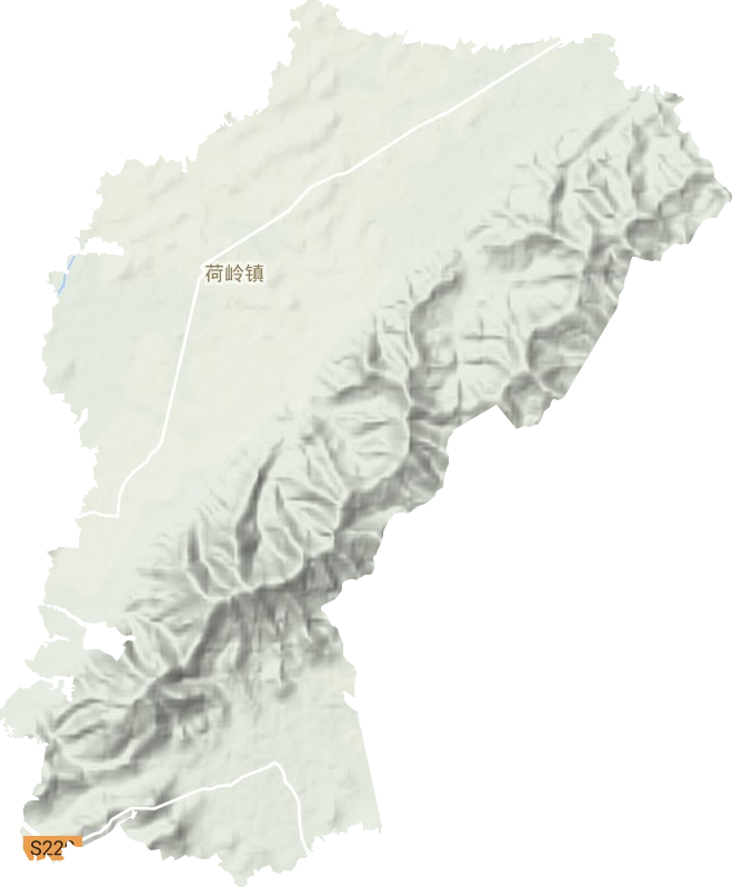 荷岭镇地形图