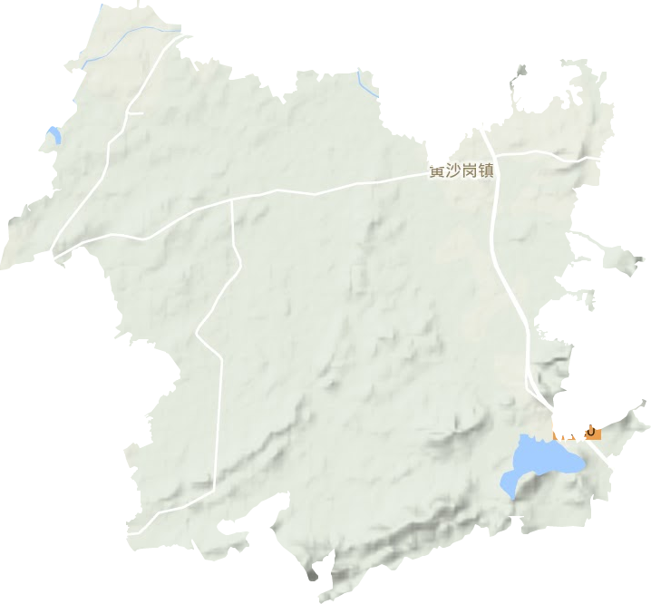 黄沙岗镇地形图