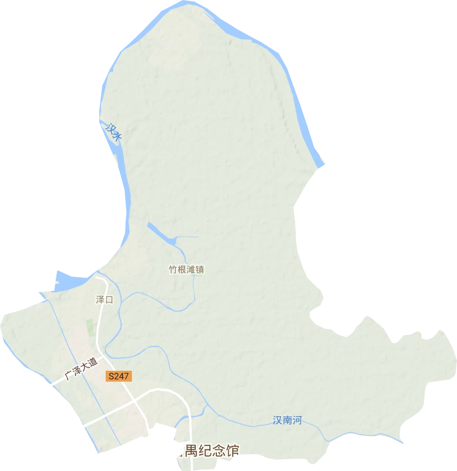 竹根滩镇地形图