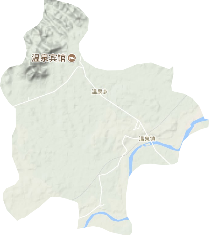 温泉镇地形图