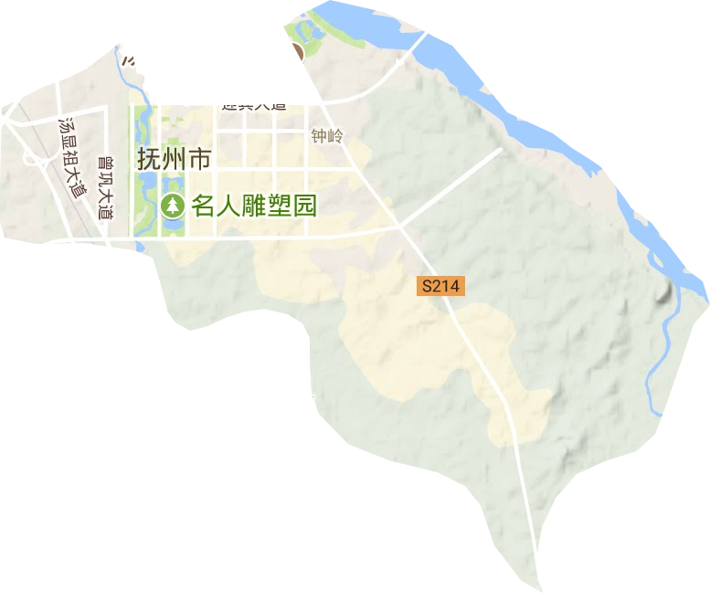 钟岭街道地形图