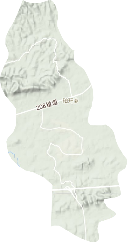 珀玕乡地形图