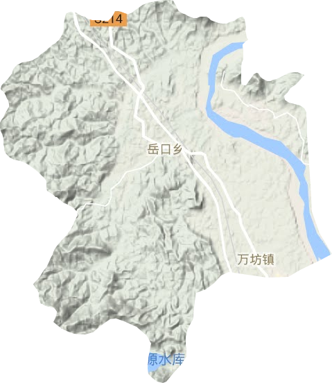 万坊镇地形图