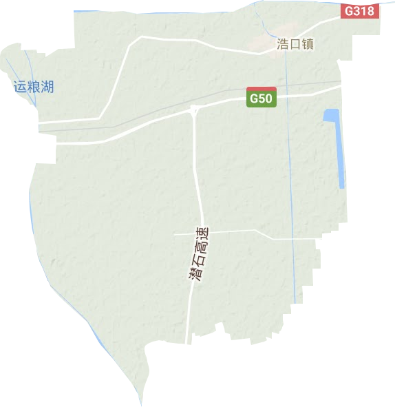 浩口镇地形图