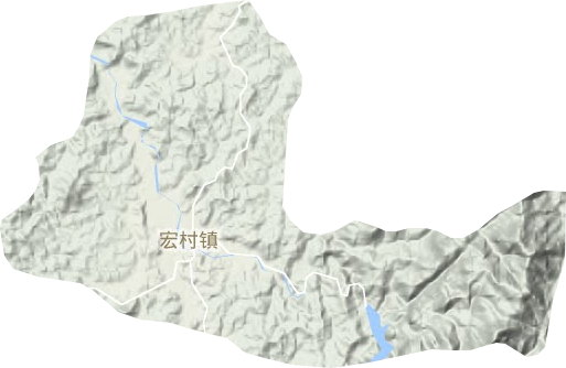 宏村镇地形图