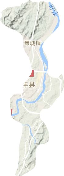 琴城镇地形图
