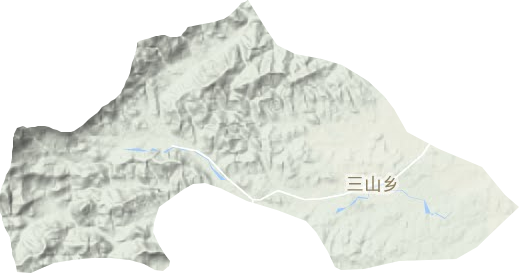 三山乡地形图