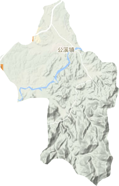 公溪镇地形图