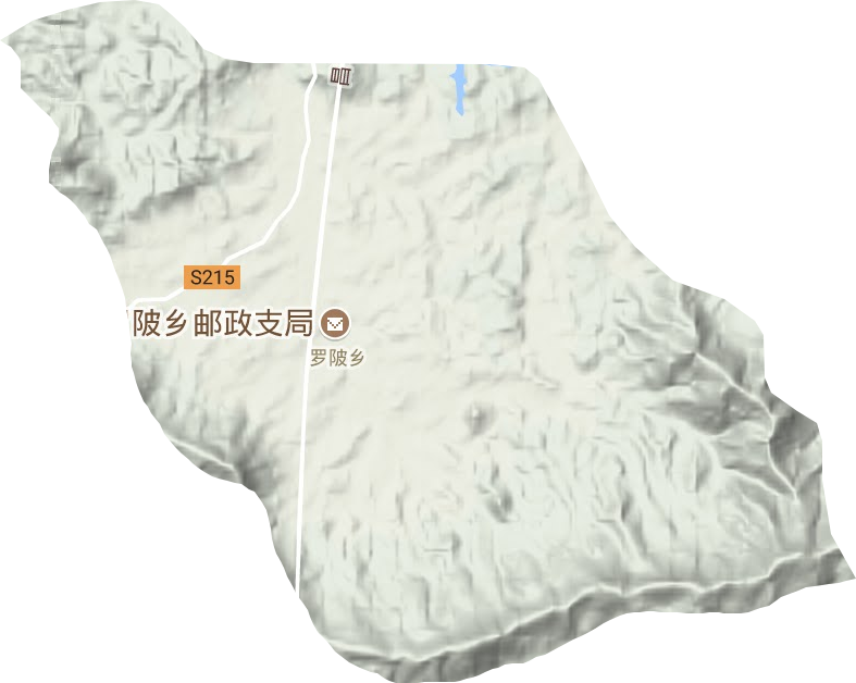 罗陂乡地形图