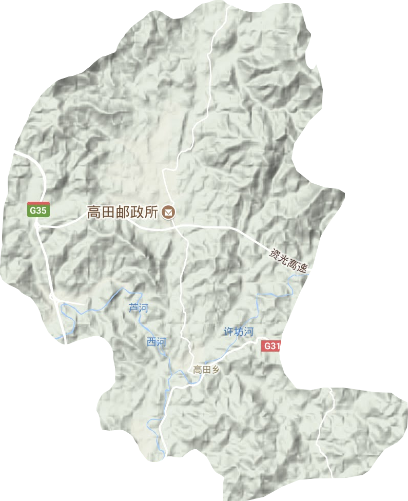 高田乡地形图