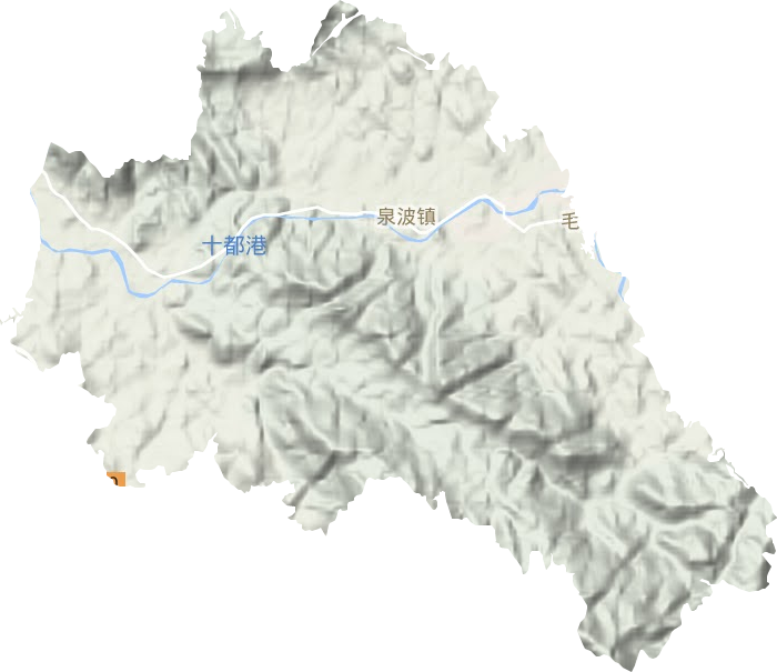 泉波镇地形图