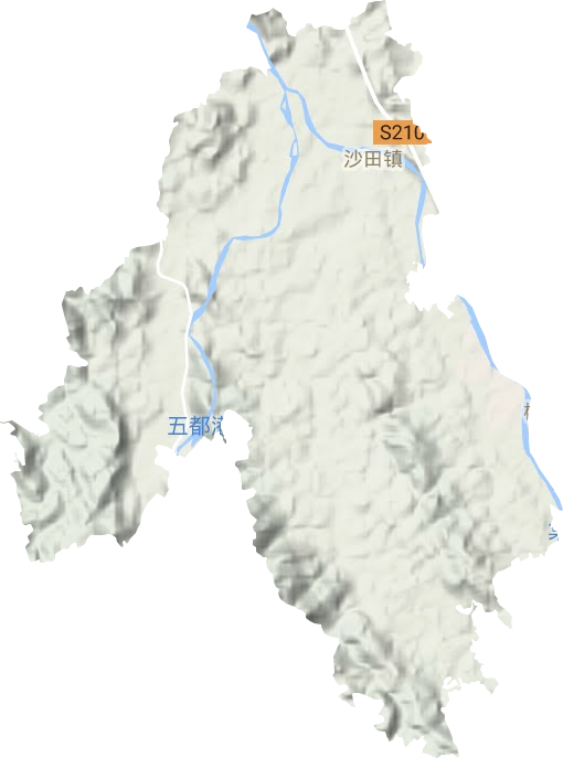 沙田镇地形图