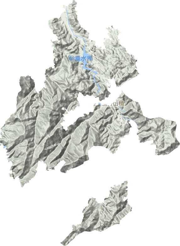 铜钹山镇地形图
