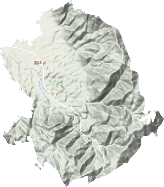 嵩峰乡地形图