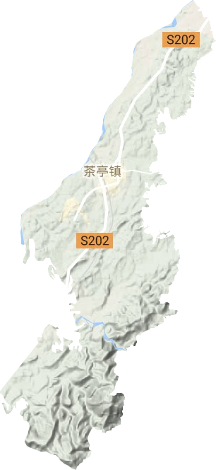 茶亭镇地形图