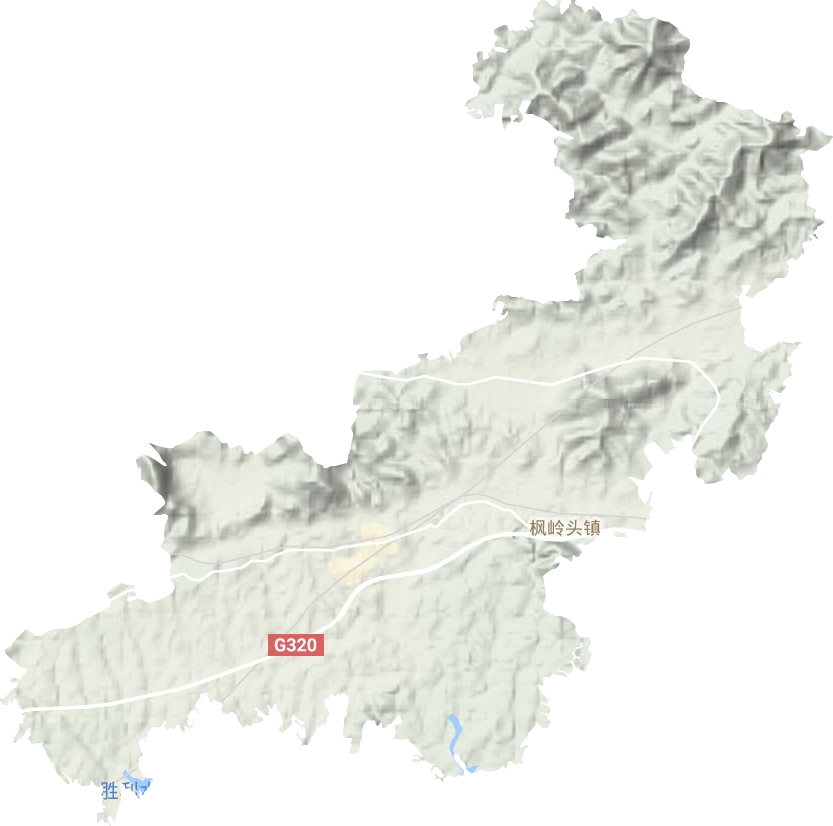枫岭头镇地形图