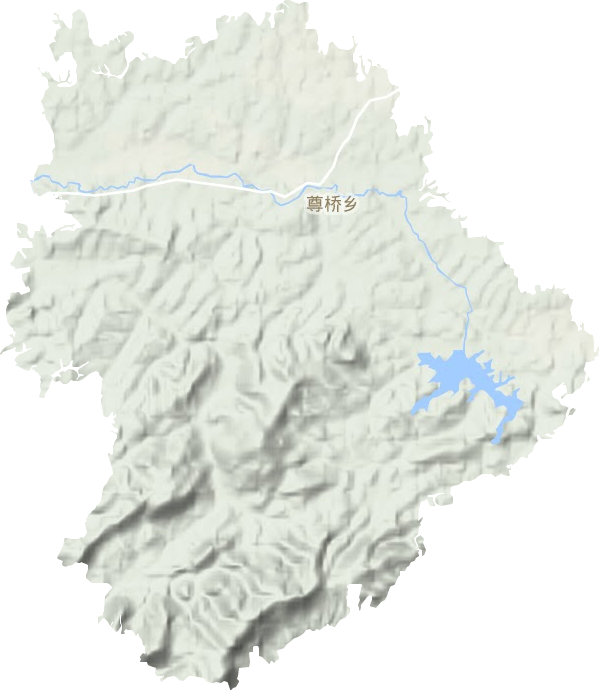 尊桥乡地形图