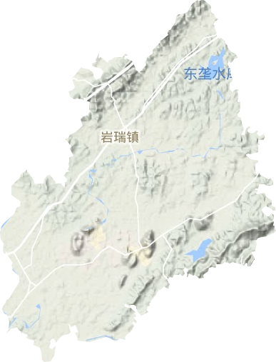 岩瑞镇地形图