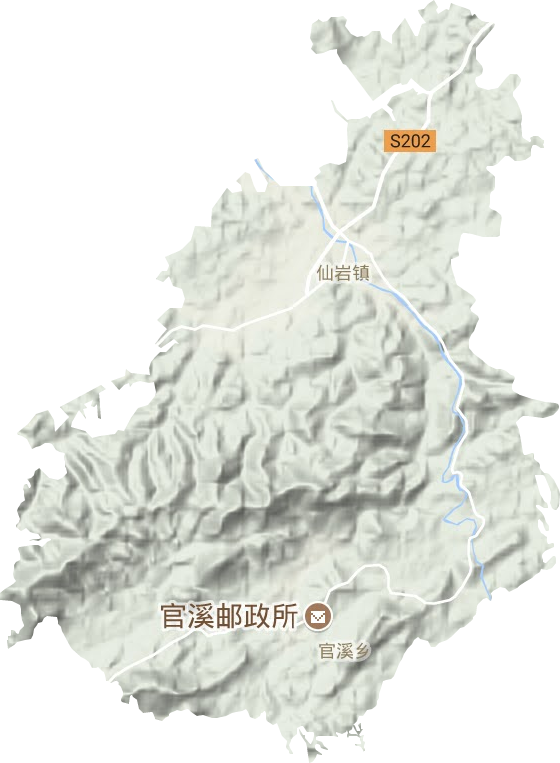 仙岩镇地形图