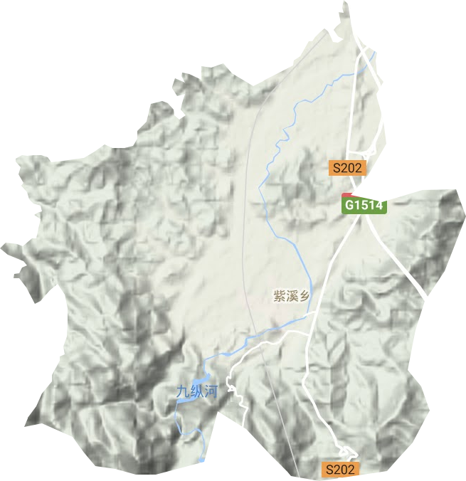 紫溪乡地形图