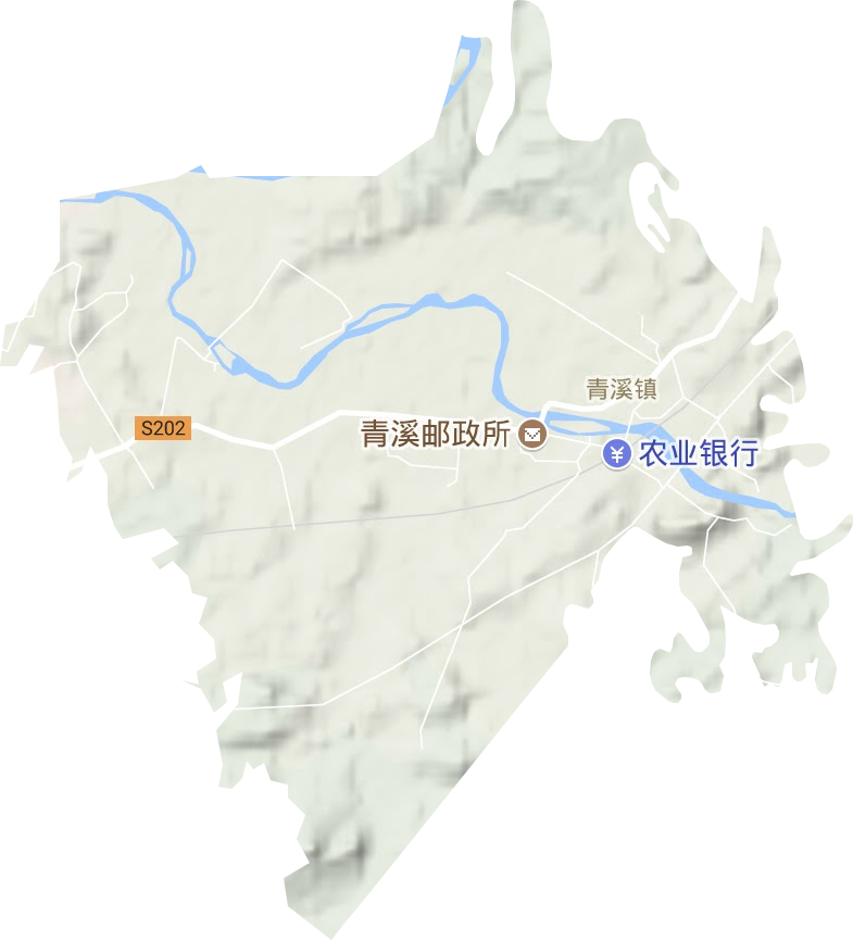 铅山县青溪服务中心地形图