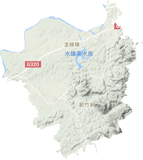 圭峰镇地形图