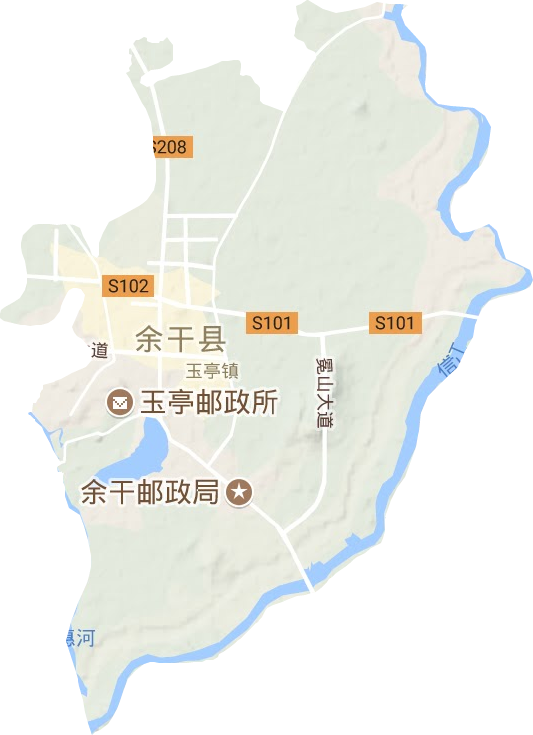 玉亭镇地形图
