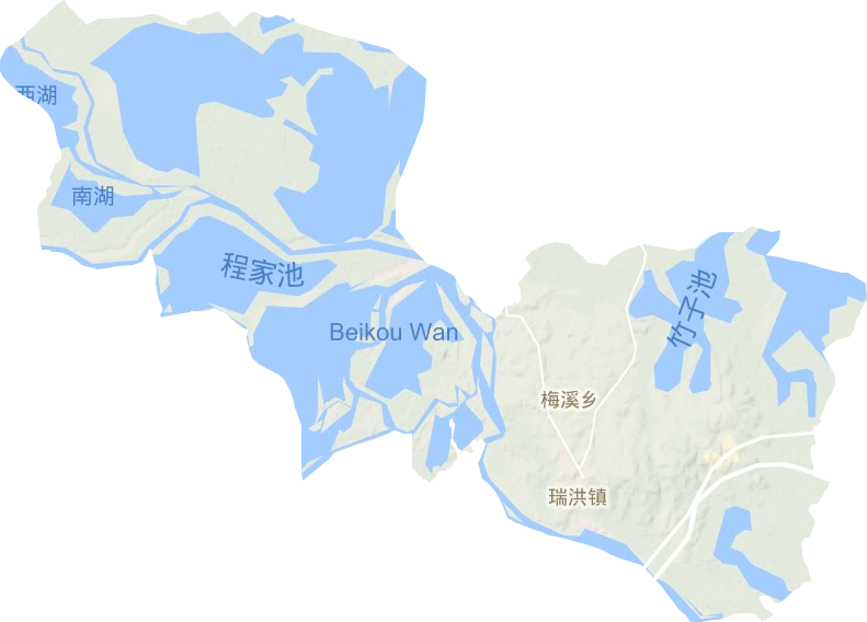 瑞洪镇地形图
