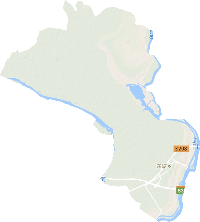 东塘乡地形图