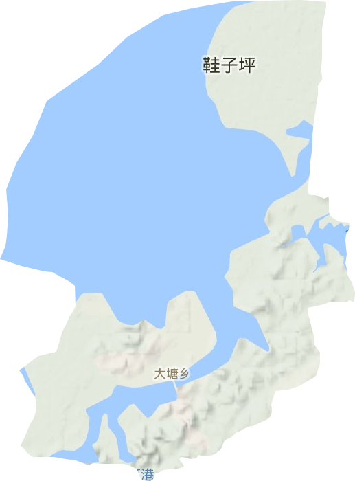 大塘乡地形图