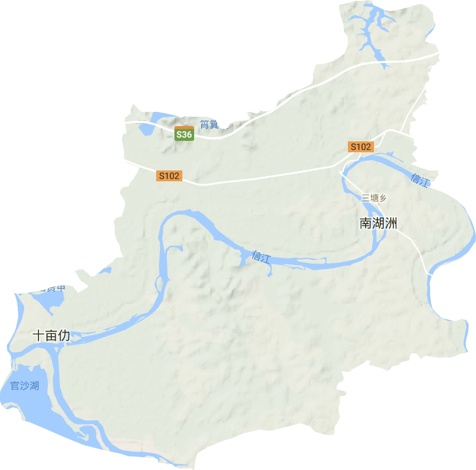 三塘乡地形图