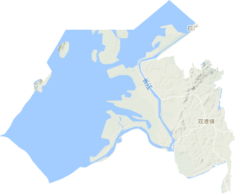 双港镇地形图