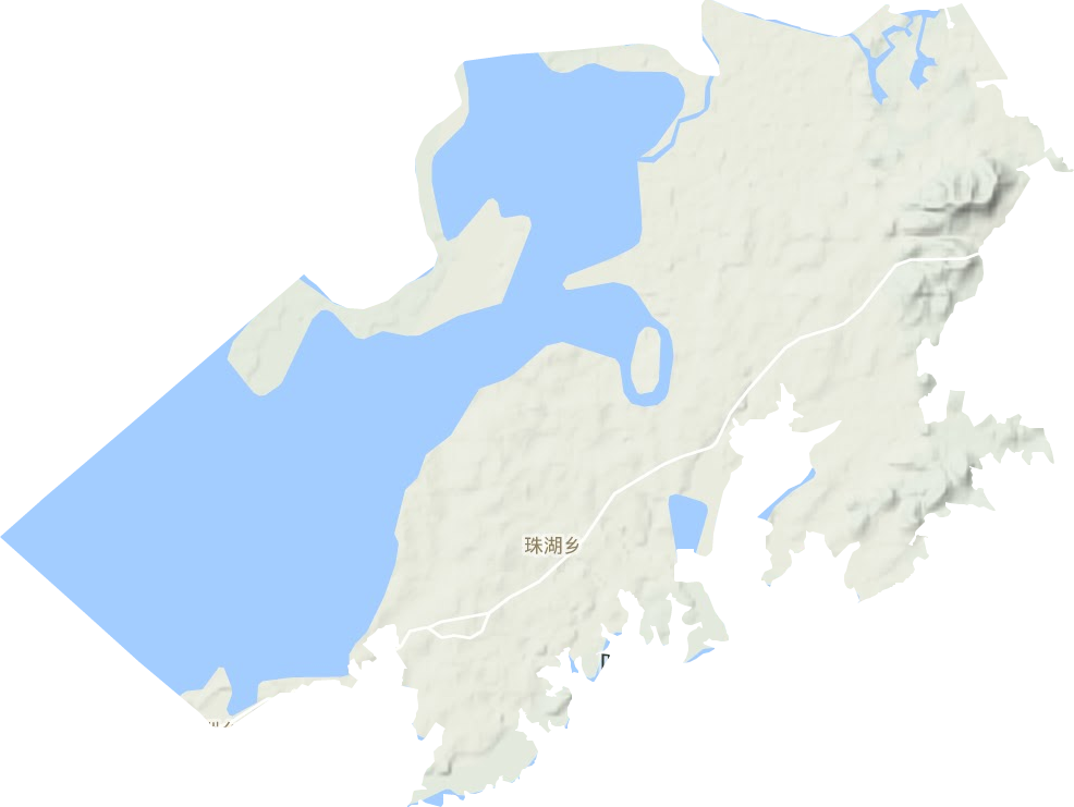 珠湖乡地形图