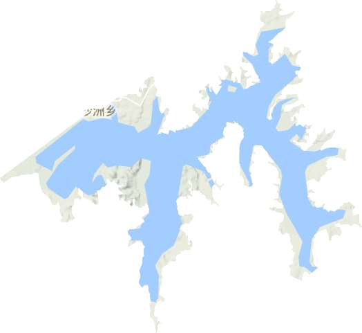 白沙洲乡地形图