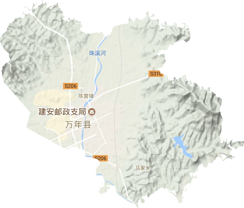 陈营镇地形图
