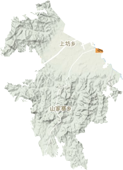 上坊乡地形图