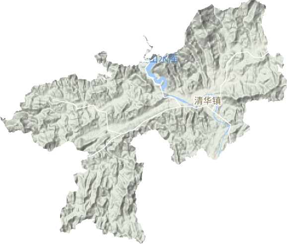 清华镇地形图