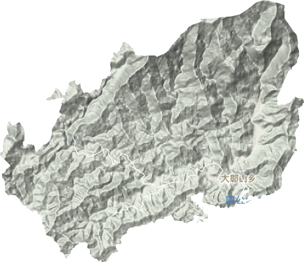 大鄣山乡地形图