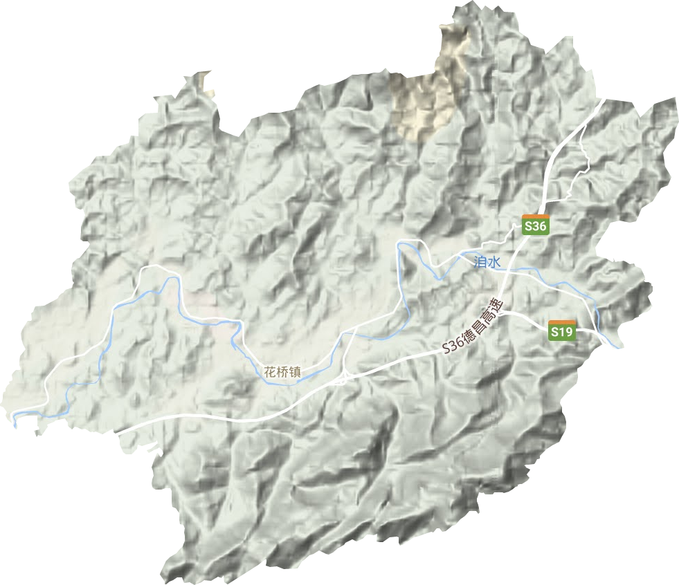 花桥镇地形图