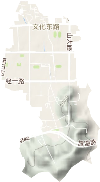 文东街道地形图